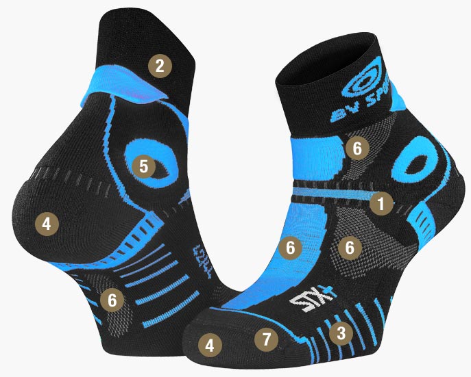 Socks STX + EVO black/blue